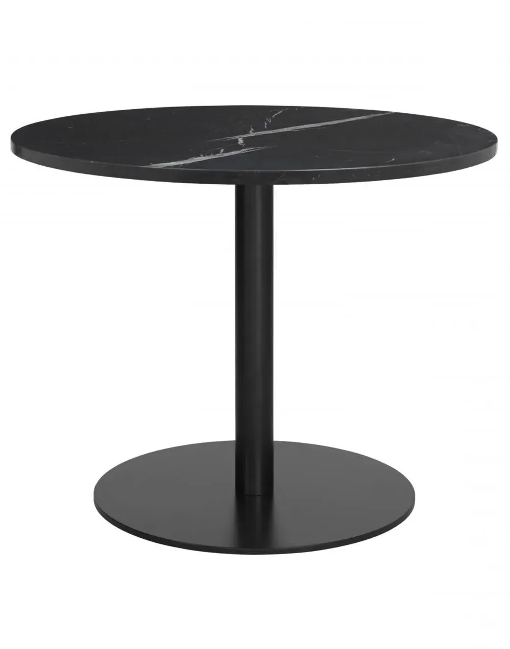 Round Bar Table - Black, Marble