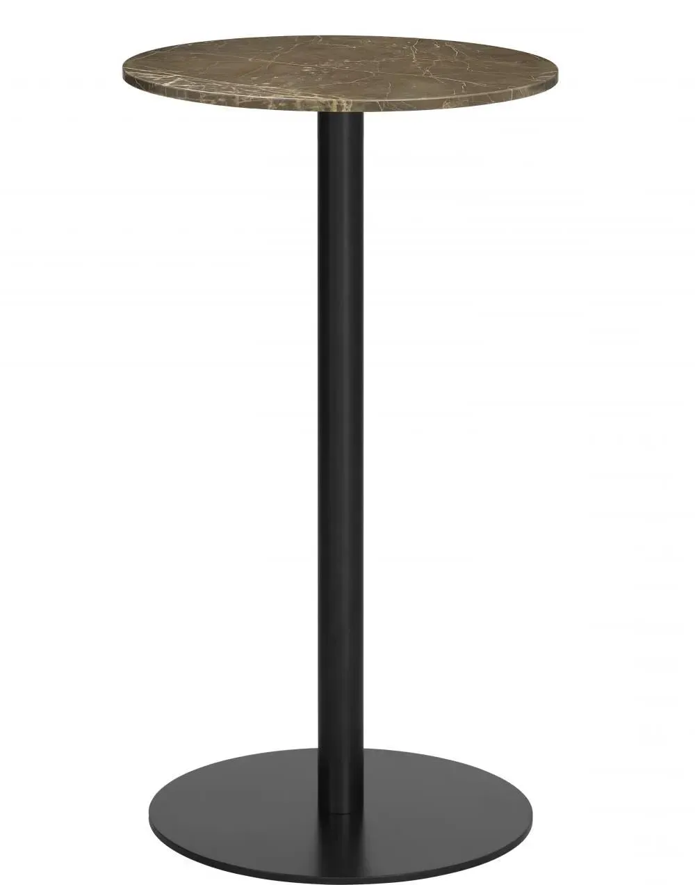 Round Bar Table - Brown, Marble image