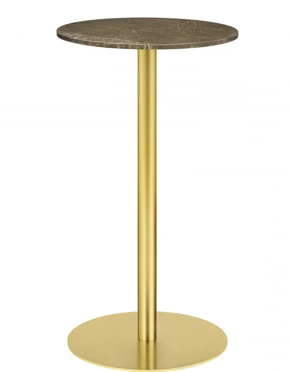 Round Bar Table - Brown, Marble