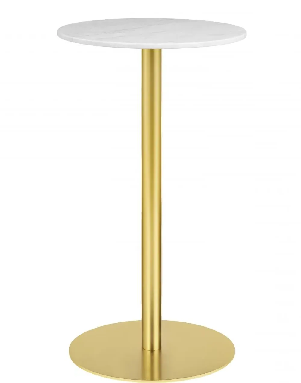 Round Bar Table - White, Marble