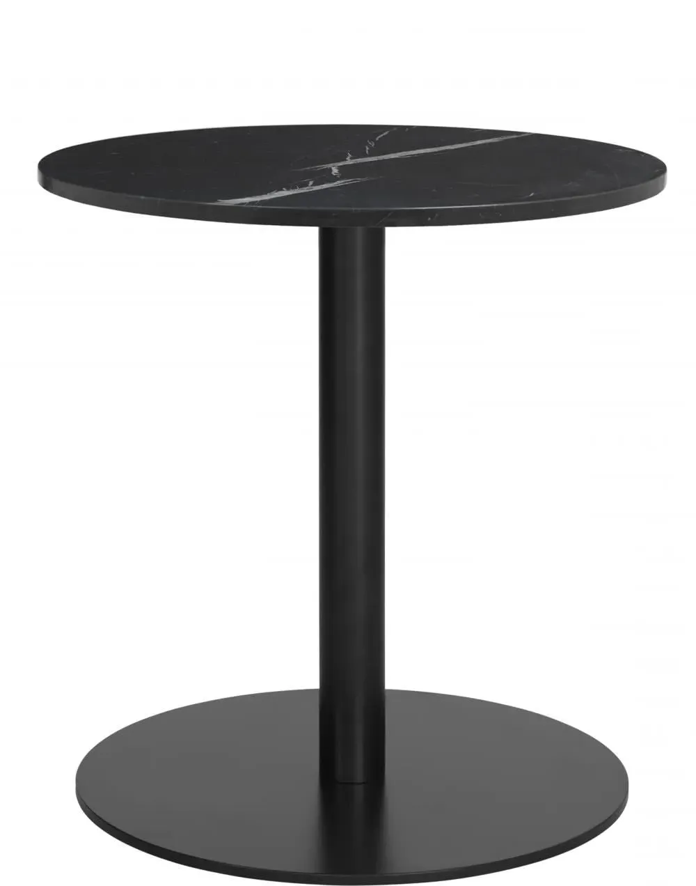 Round Coffee Table - Black, Marble