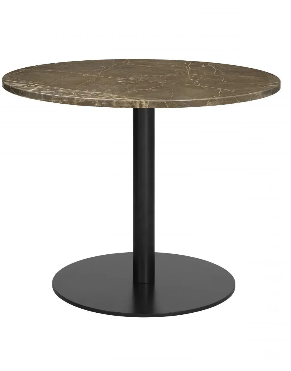 Round Coffee Table - Brown, Marble