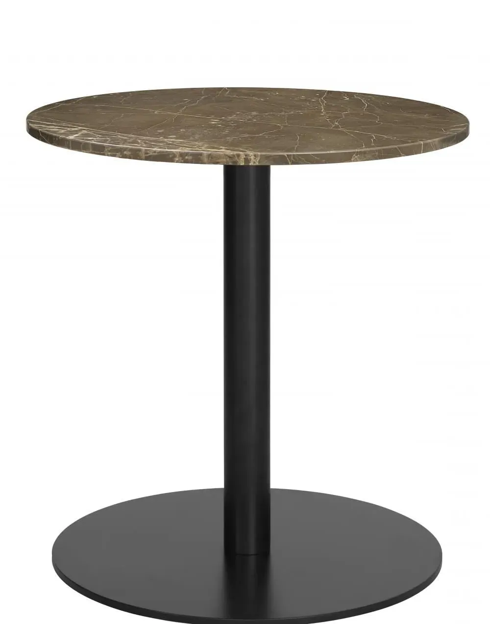 Round Coffee Table - Brown, Marble