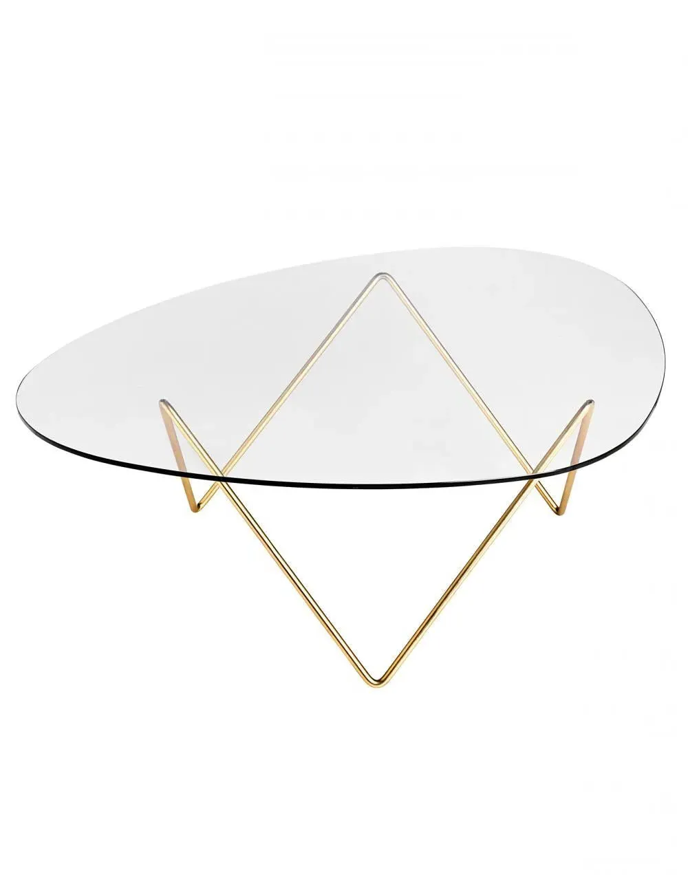 Round Coffee Table with Glass Top - Black, Steel