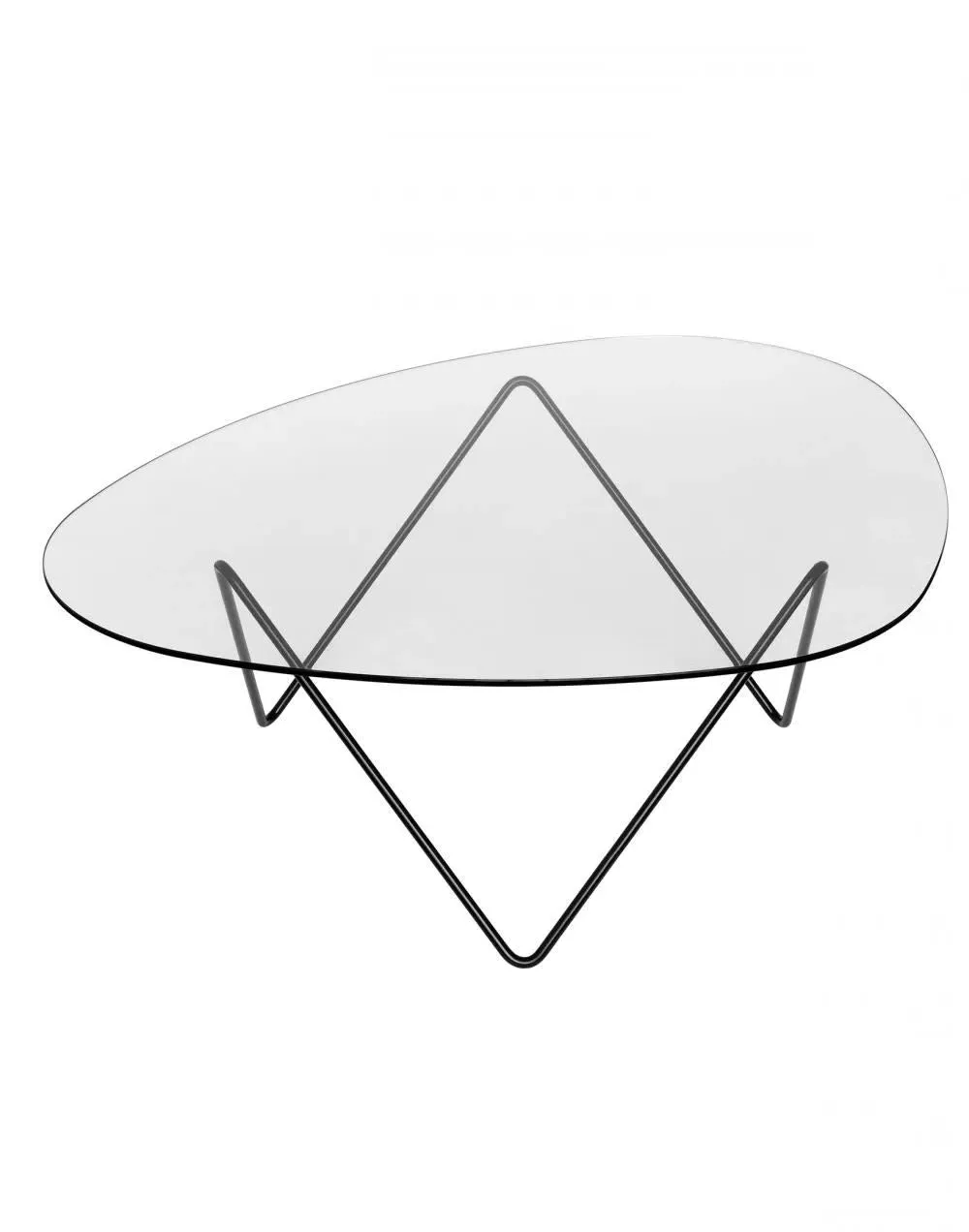Round Coffee Table with Glass Top - Brass, Steel