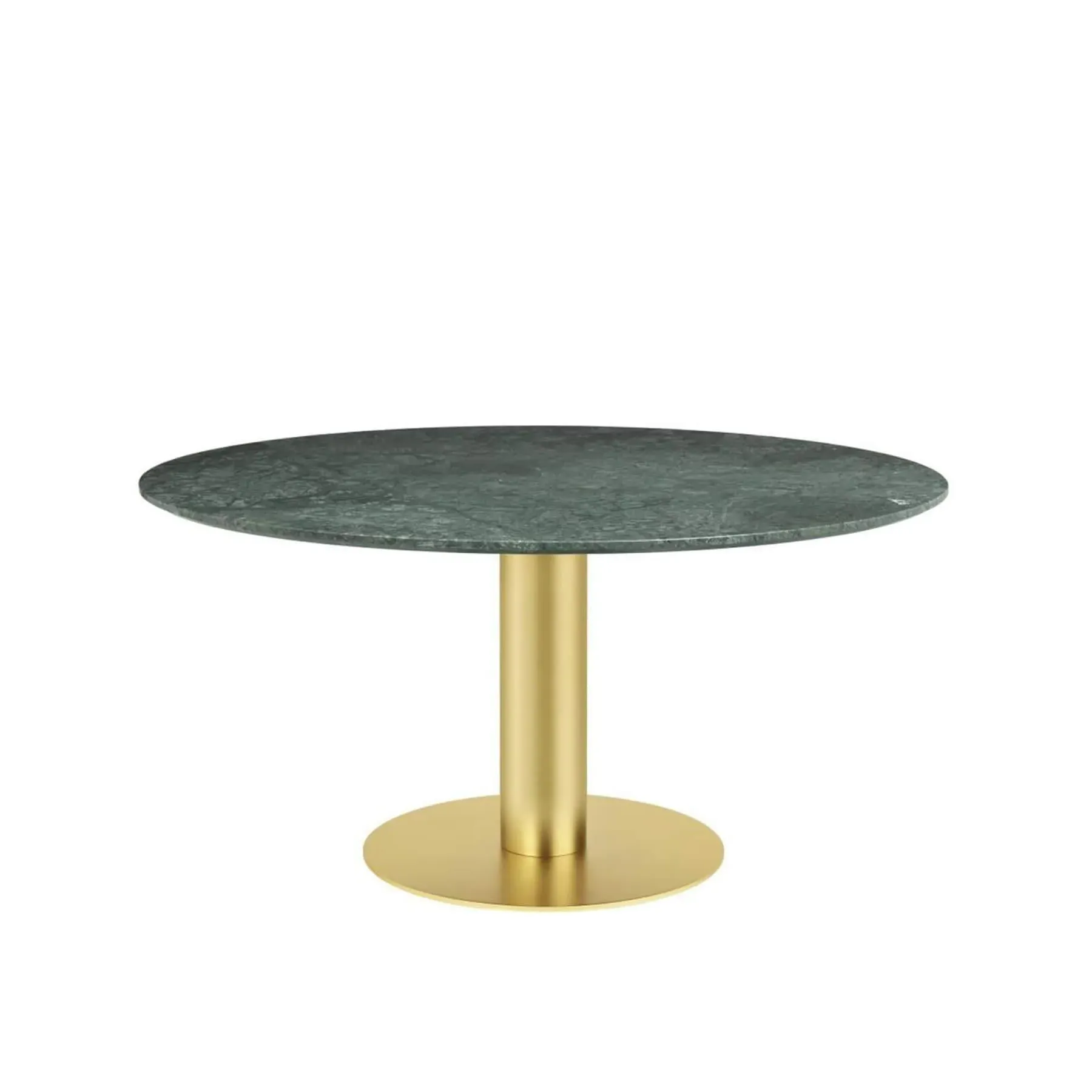 Round Dining Table - Brass, Oak