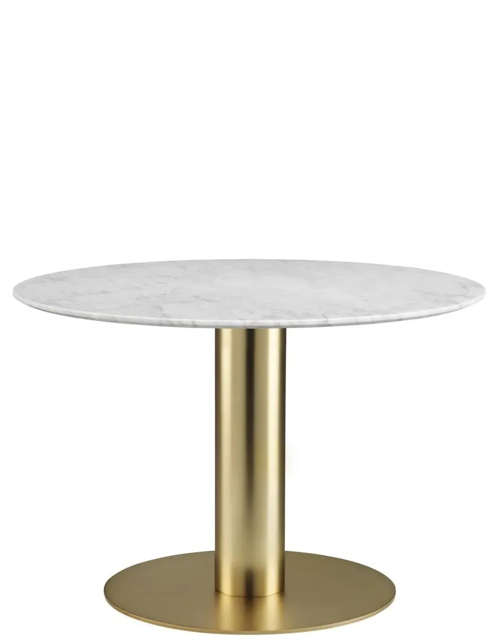 Round Dining Table - Walnut, Brass Base