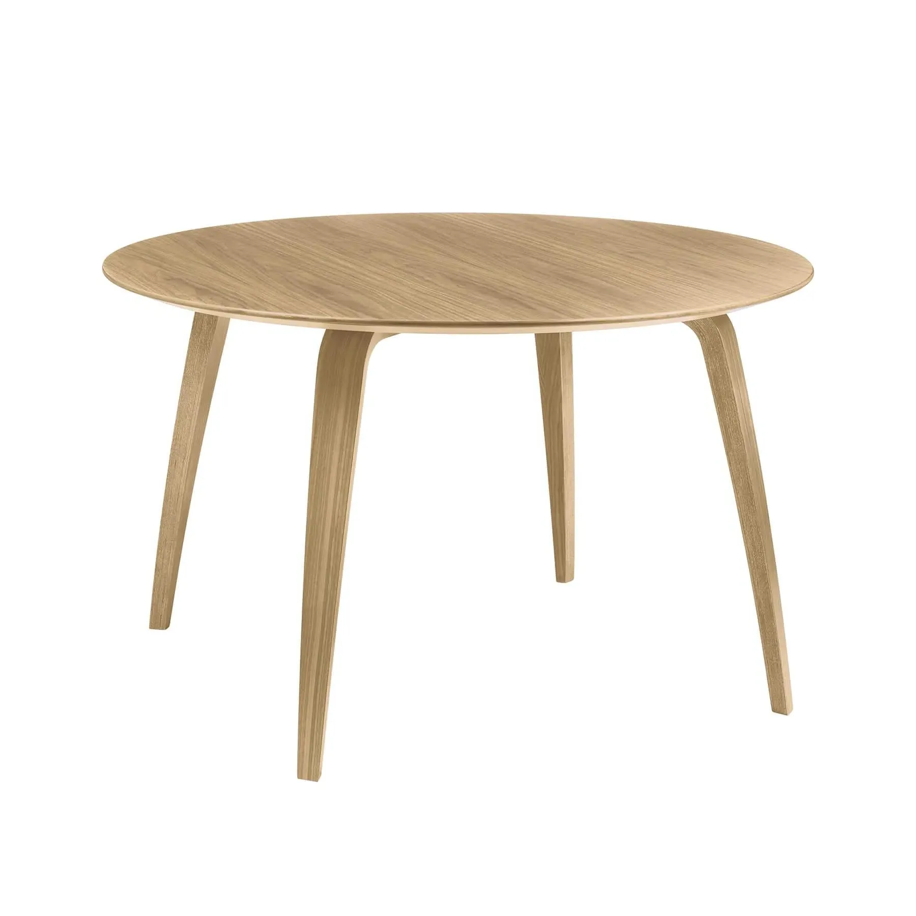 Round Dining Table with Arched Legs - Black, Ash