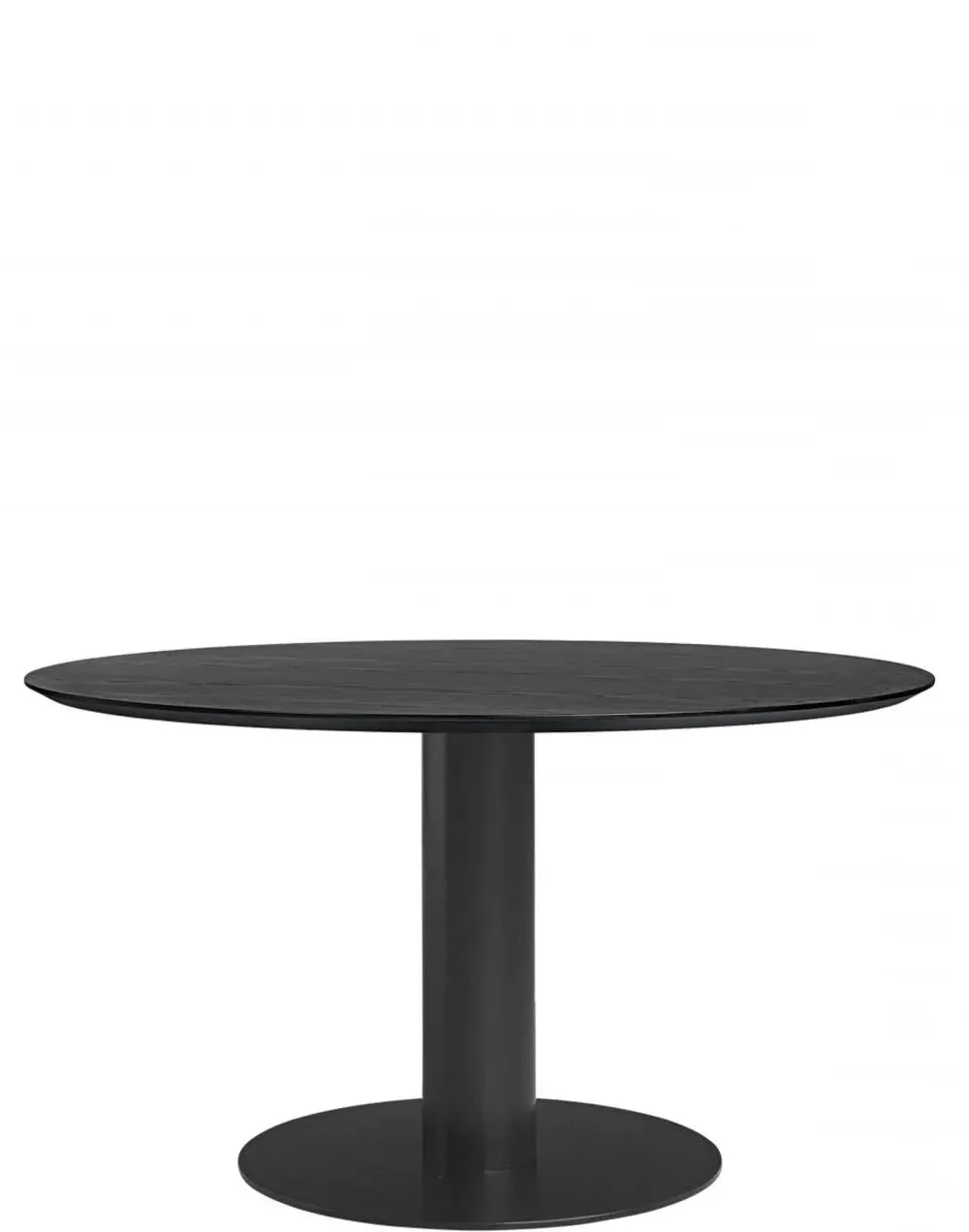 Round Dining Table with Black Base - Green Marble