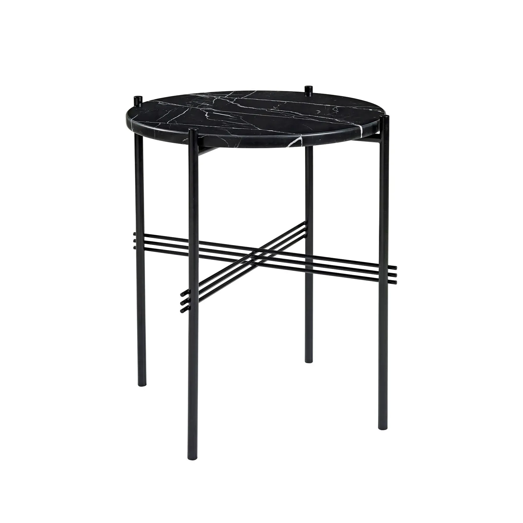 Round Side Table - Green, Marble