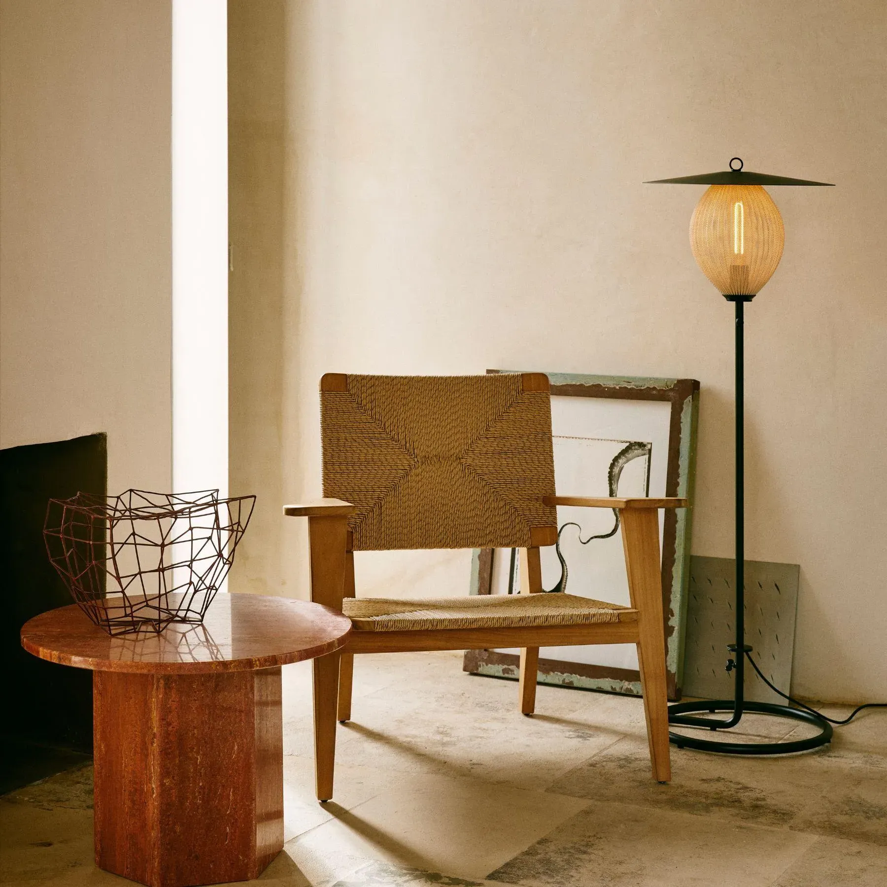 Satellite Outdoor Floor Lamp - Mustard