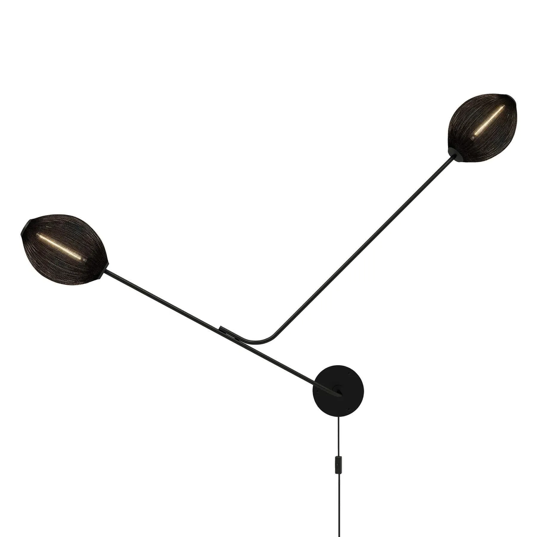 Satellite Twin-Arm Wall Light - Black image