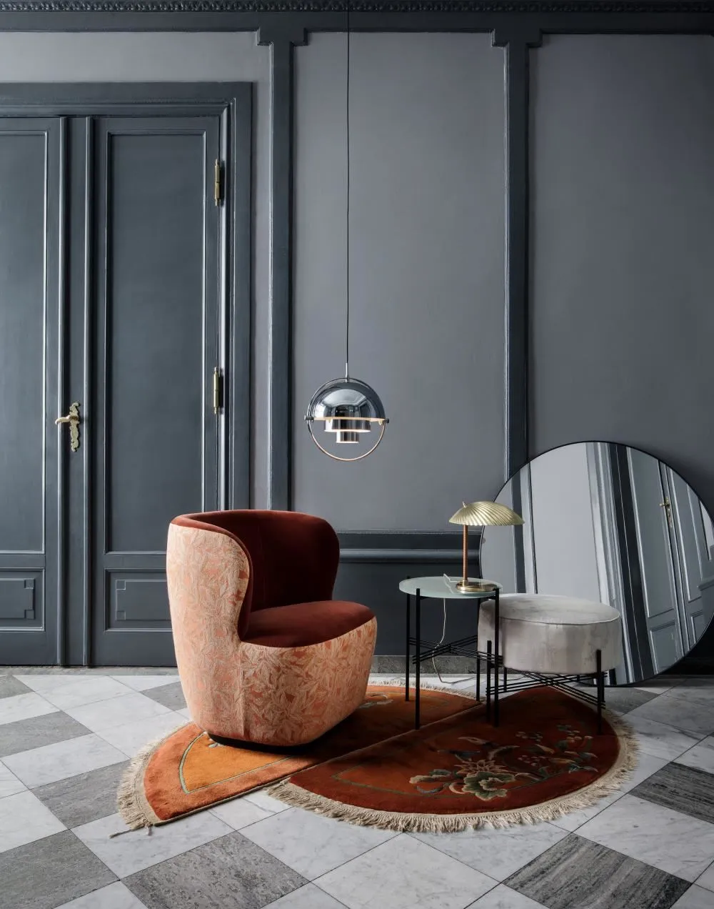 Shell Table Lamp with Hidden Bulb - Brass