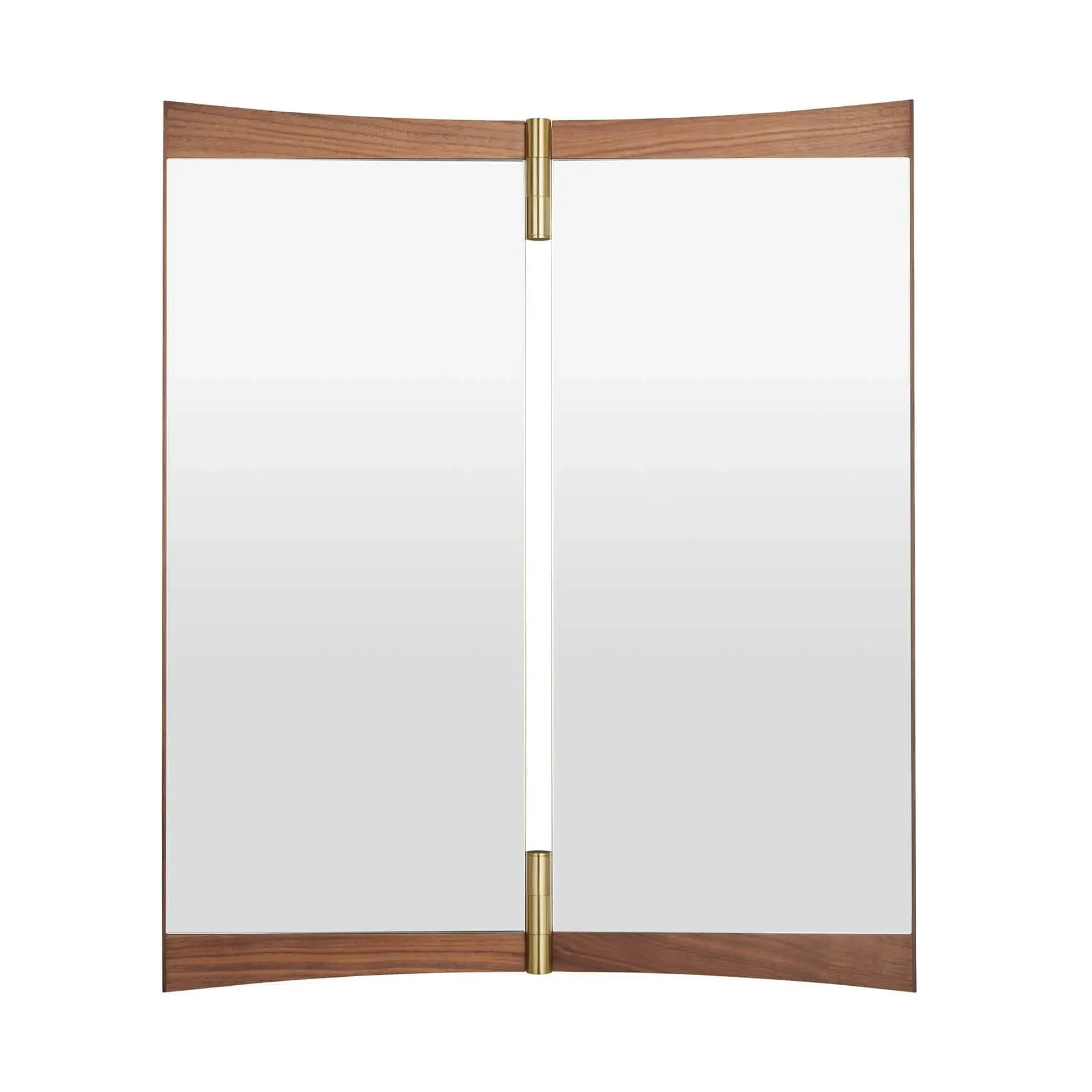 Single Panel Wall Mirror - Walnut Veneer