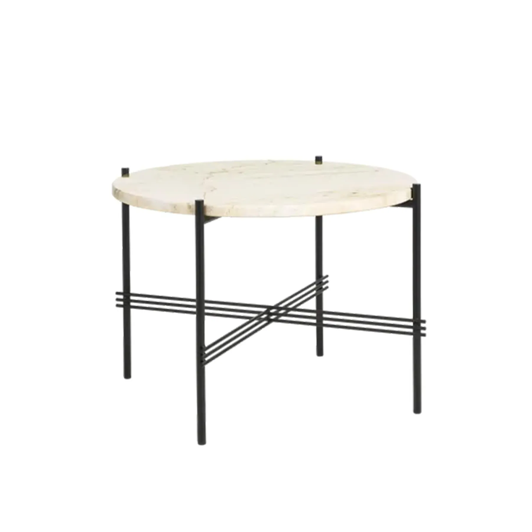 Small Coffee Table with Crossed Base - Travertine image