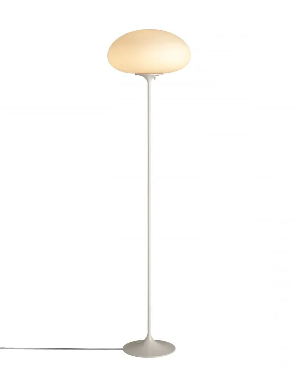 Small Floor Lamp with Glass Shade - Grey