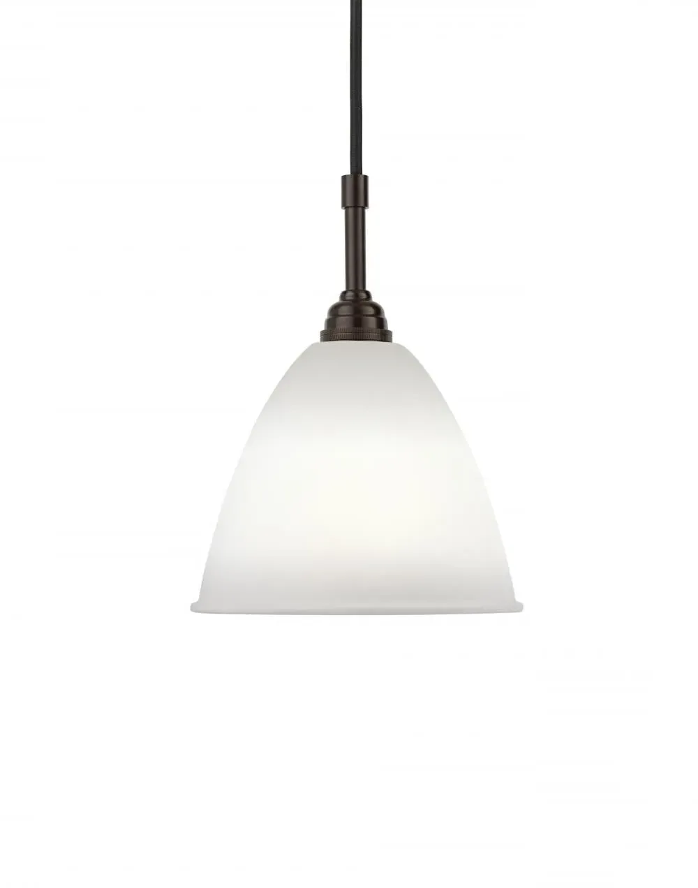 Small Pendant Light - Black Brass, Bone China image