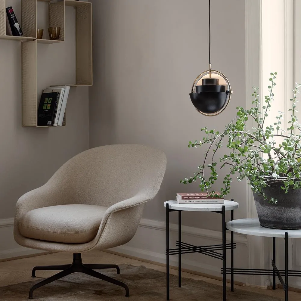 Small Pendant Light with Rotating Shades - Black, Brass