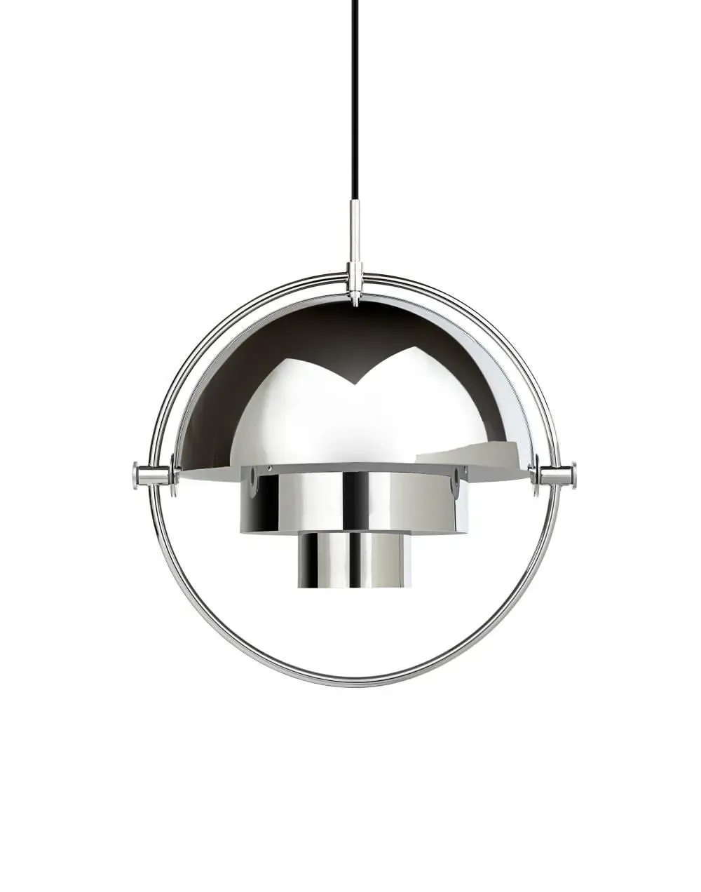 Small Pendant Light with Rotating Shades - Chrome image