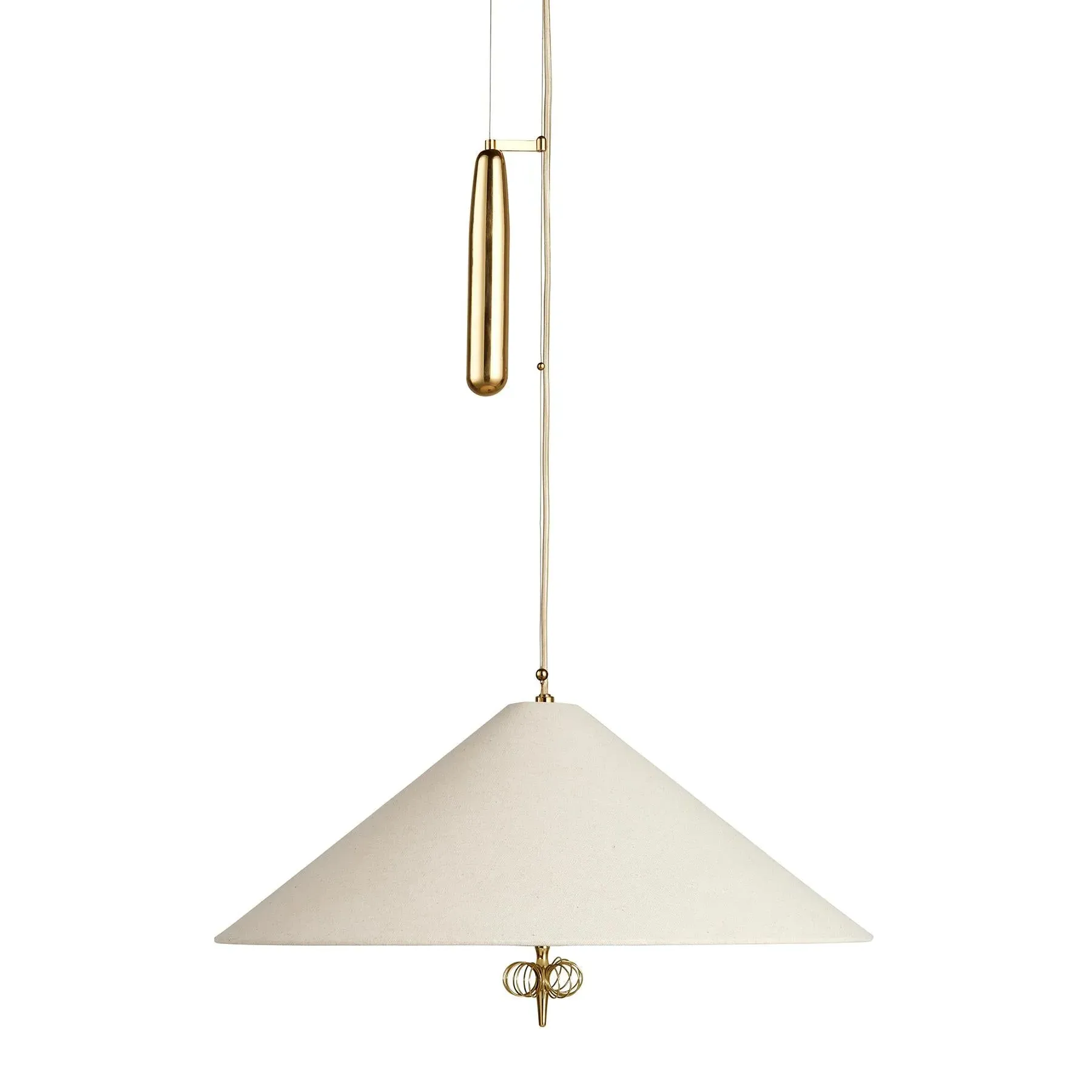 Small Rise Fall Pendant Light - Canvas image