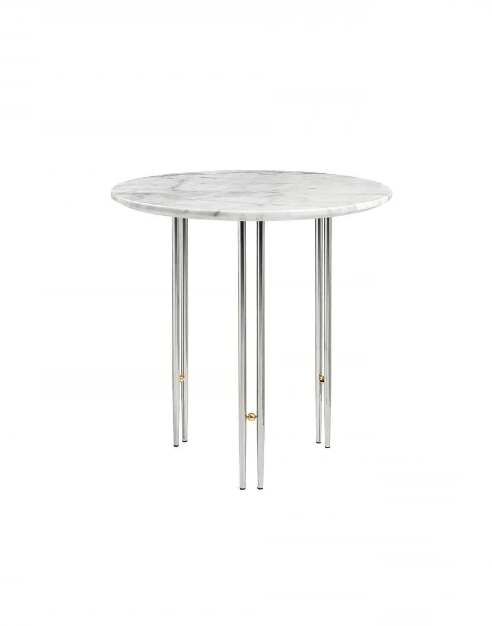 Small Round Coffee Table - White, Marble