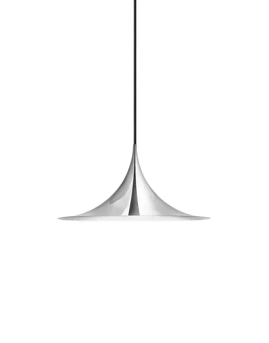 Small Semi Pendant Light - Chrome, Aluminium