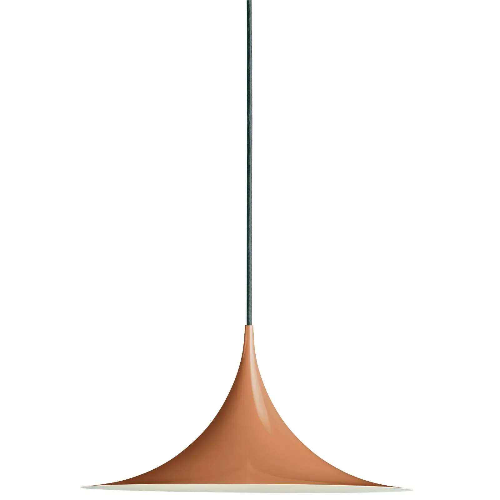 Small Semi Pendant Light - Orange, Aluminium
