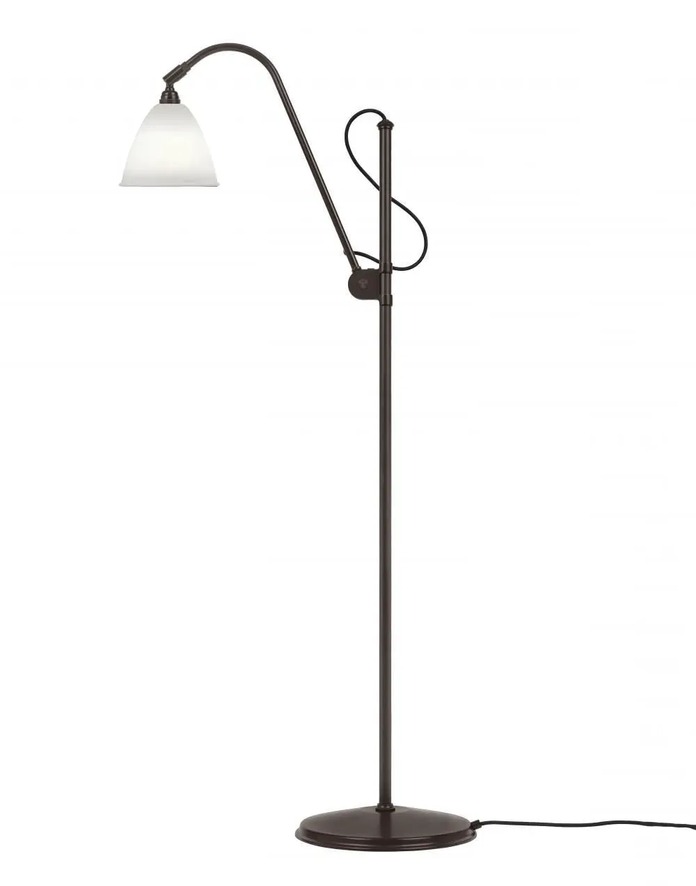 Small Shade Floor Lamp - White, Chrome