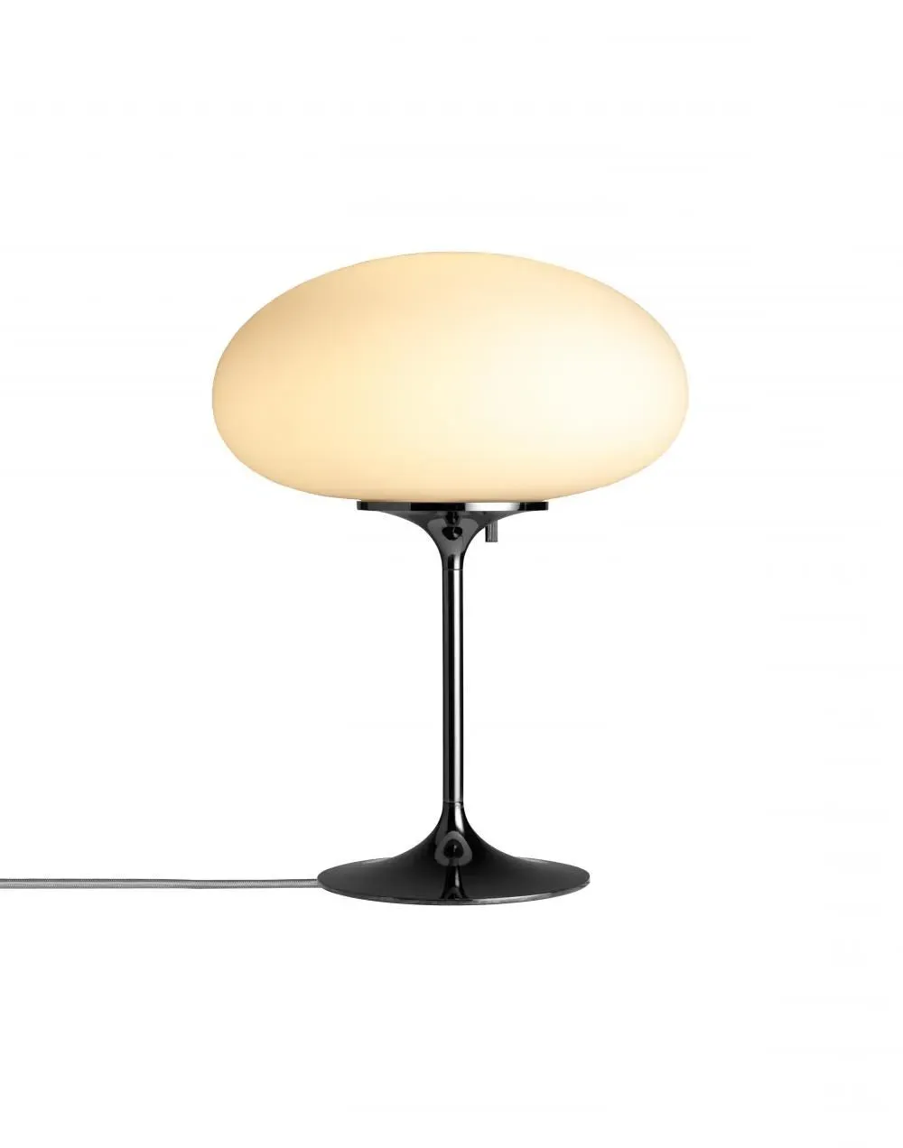 Small Table Lamp with Dimmer - Black Chrome, Glass image