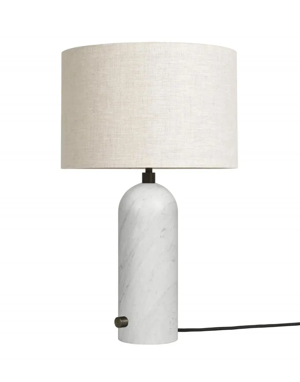 Small Table Lamp with Switch - Canvas, Marble image