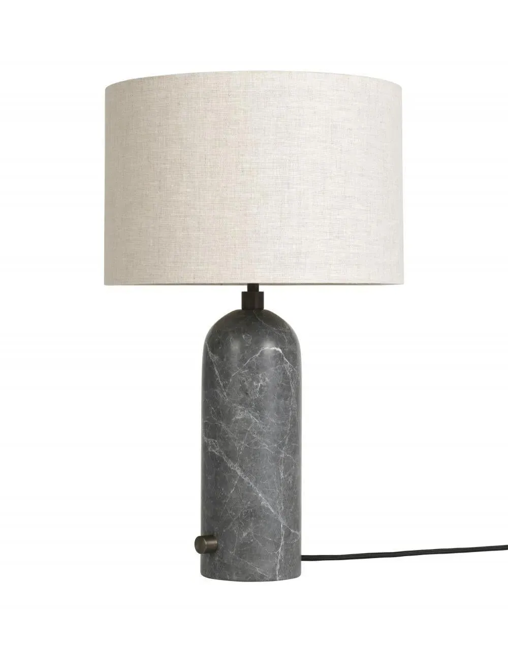 Small Table Lamp with Switch - Grey, Marble