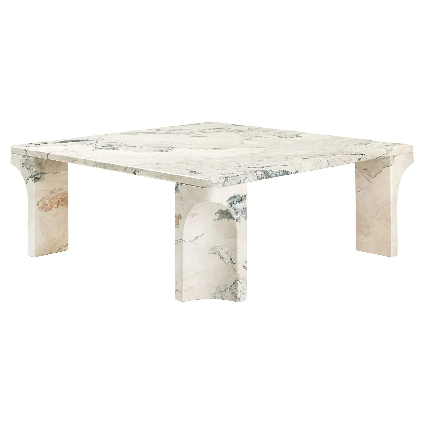 Square Coffee Table - Electric Grey, Limestone image