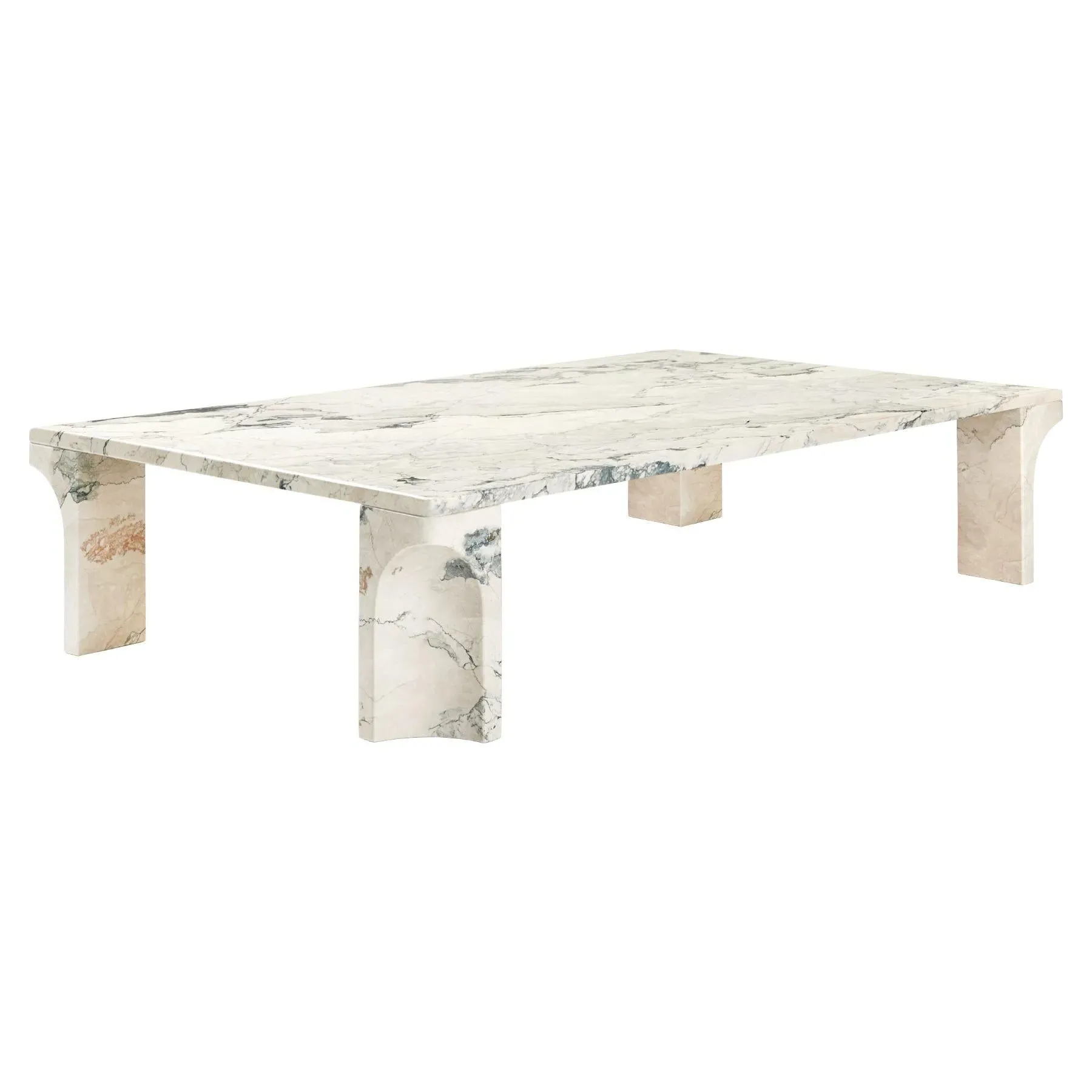 Square Coffee Table - Neutral White, Limestone