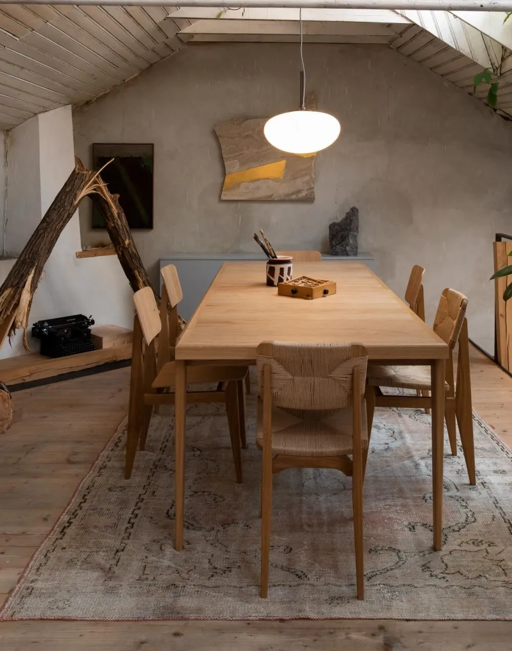 Stemlite Pendant Light - Black Red, Frosted Glass