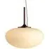 Stemlite Pendant Light - Black Red, Frosted Glass