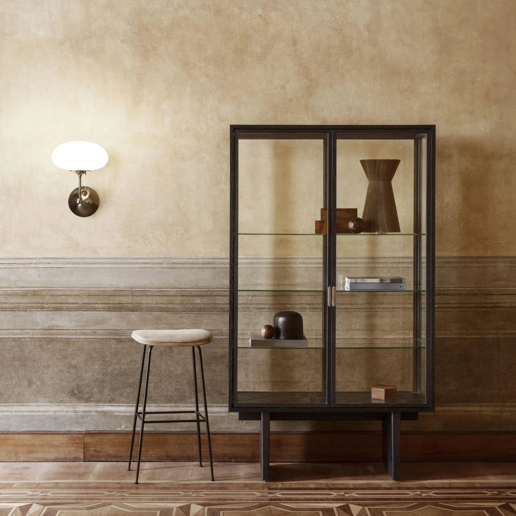 Stemlite Wall Light with Dimmer - Black Chrome, Steel