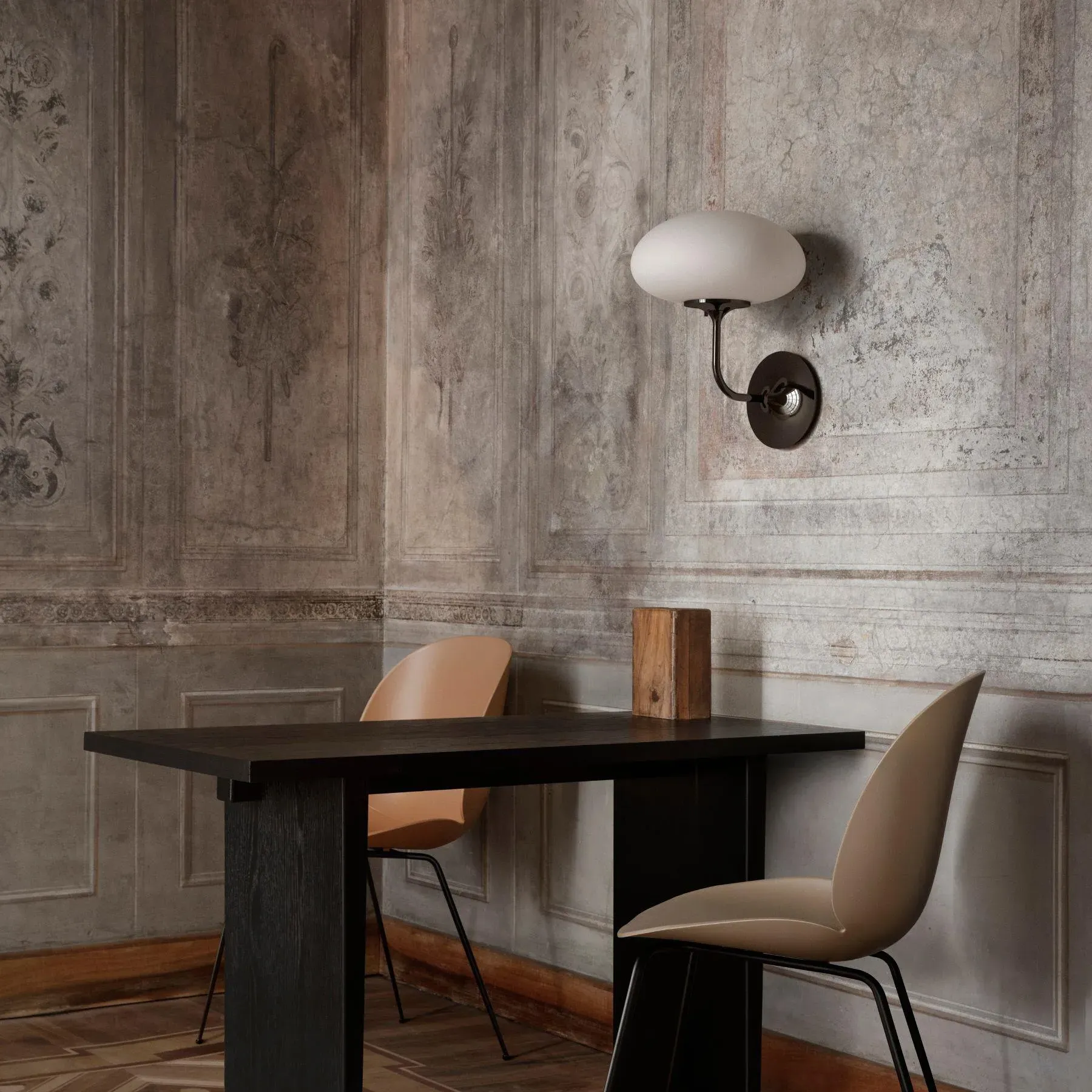 Stemlite Wall Light with Dimmer - Black Chrome, Steel