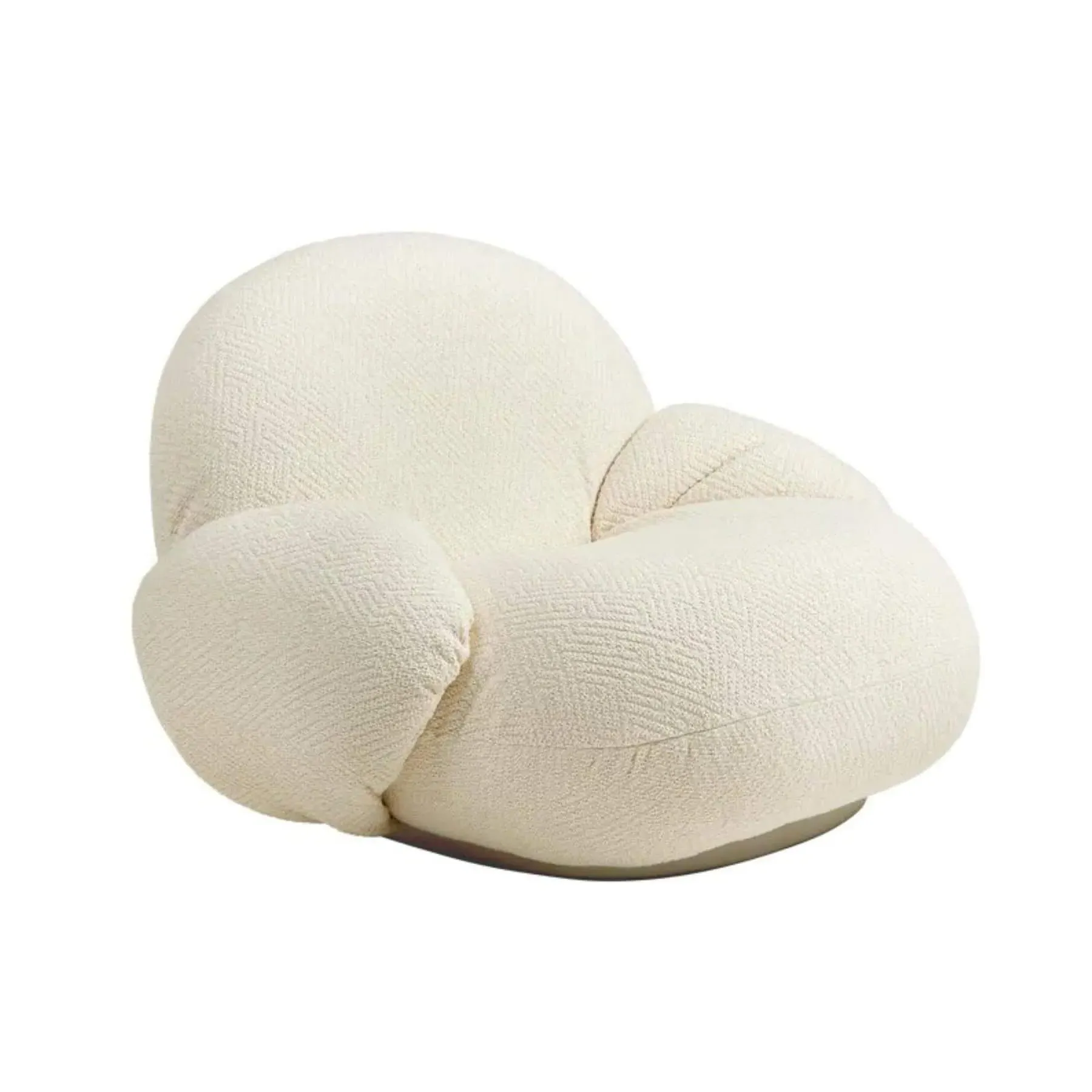 Swivel Lounge Chair with Armrest - Boucle image