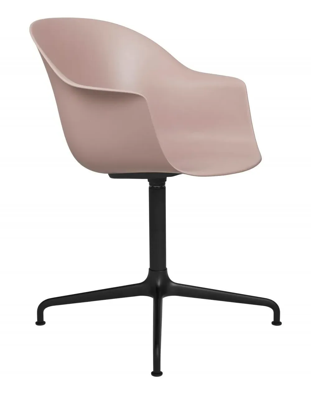 Swivel Meeting Chair with 4-Star Base - Black