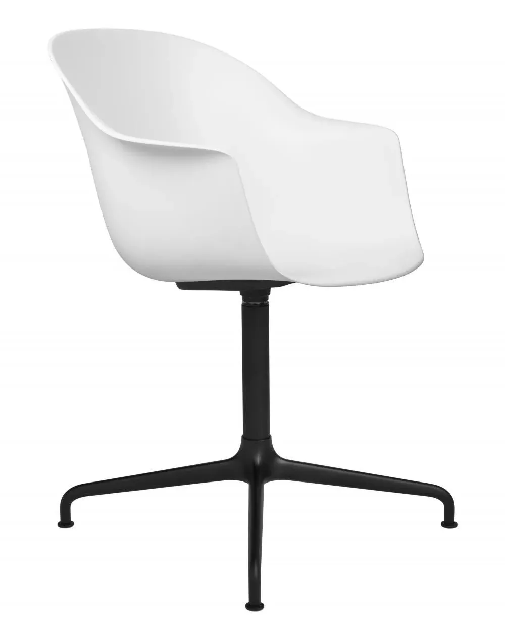 Swivel Meeting Chair with 4-Star Base - White