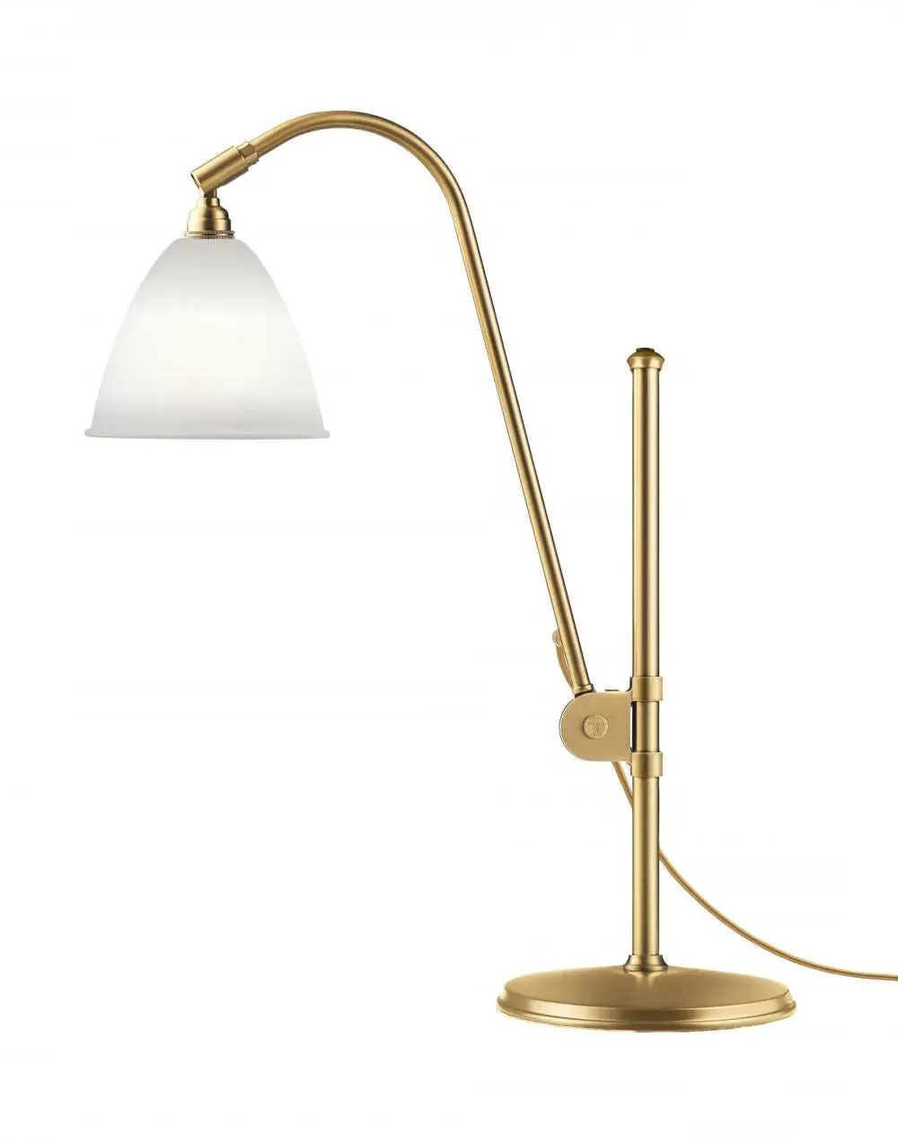 Table Lamp with Adjustable Arm - Brass
