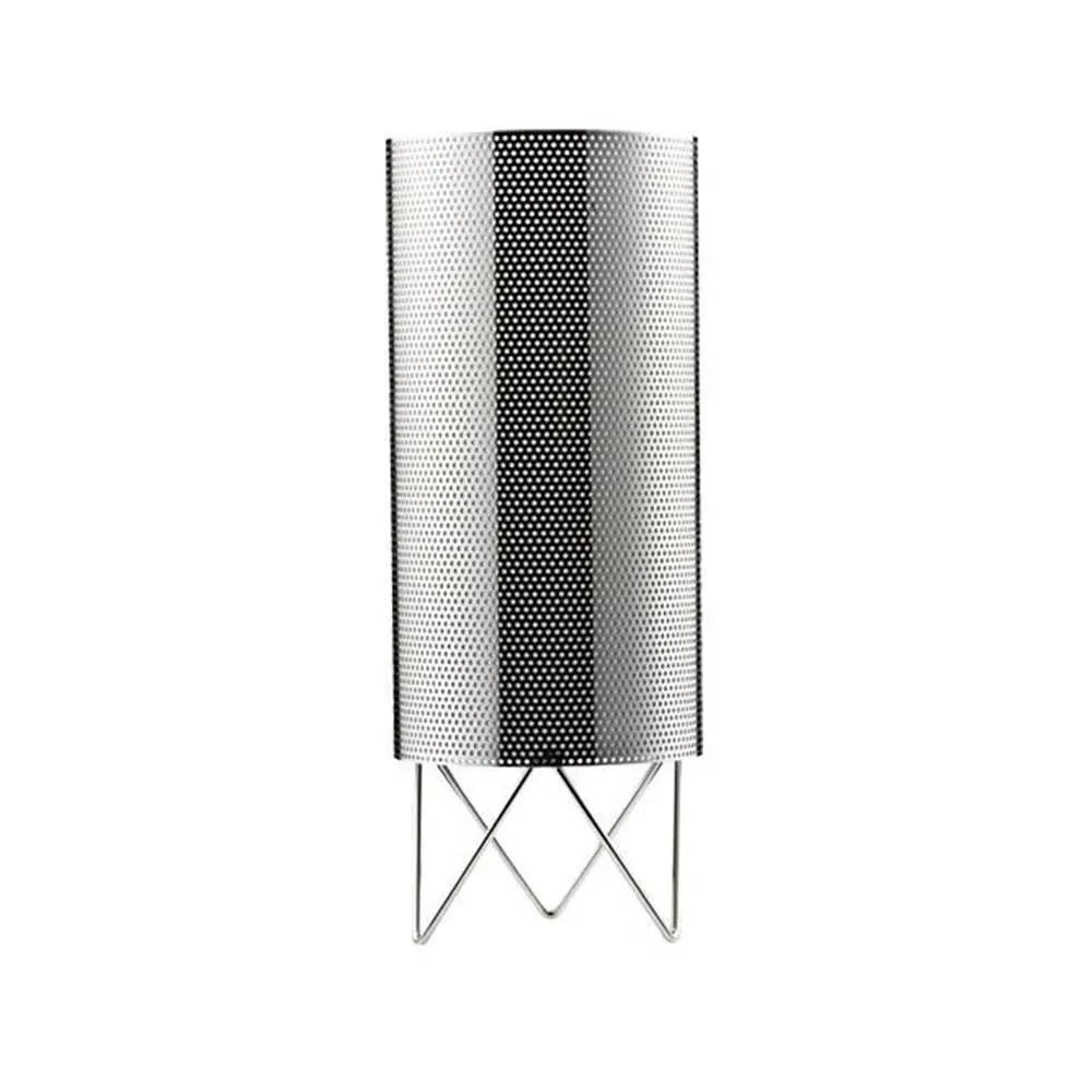 Table Lamp with Perforated Shade - Black, Metal