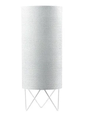 Table Lamp with Perforated Shade - Nickel, Metal