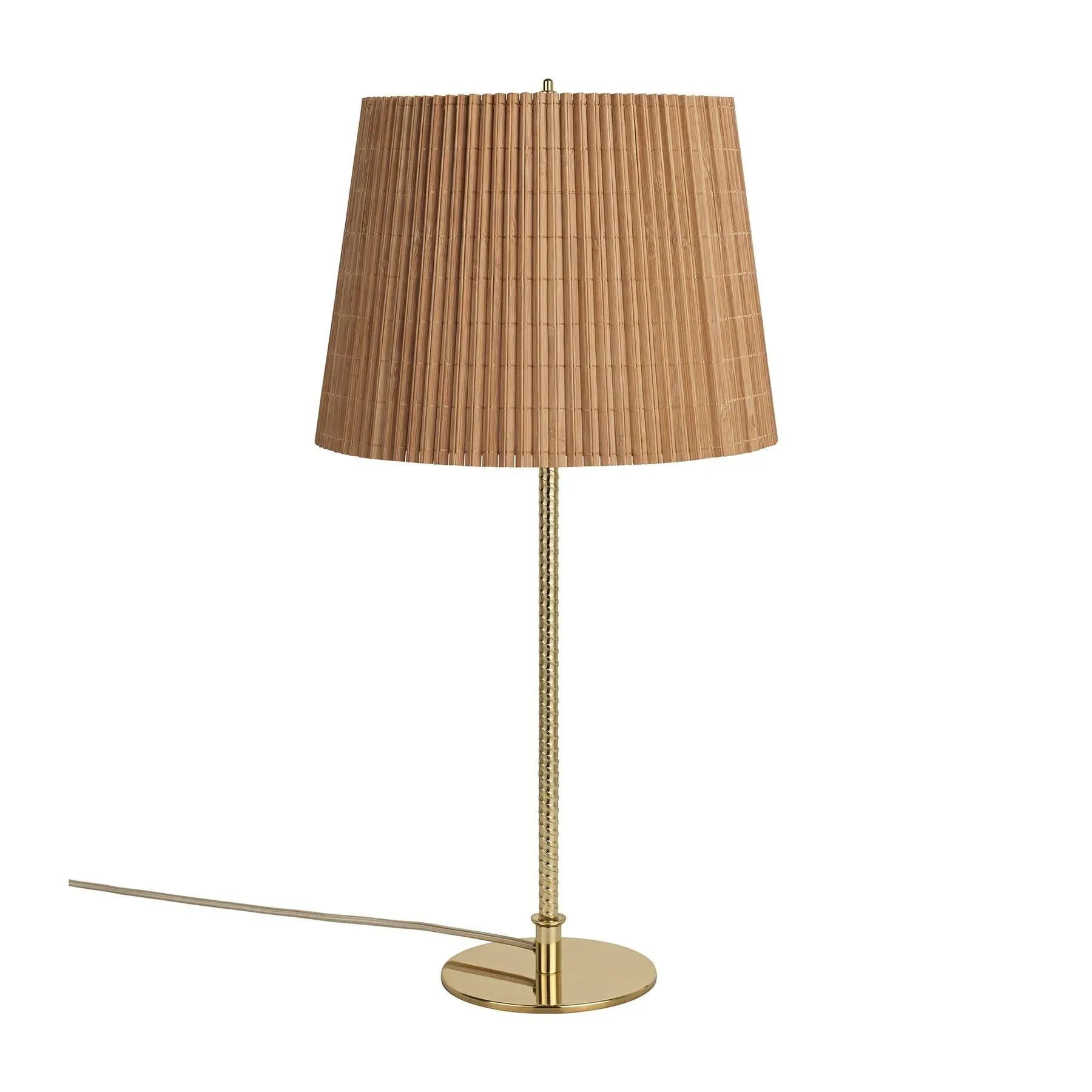 Table Lamp with Pleated Shade - Bamboo