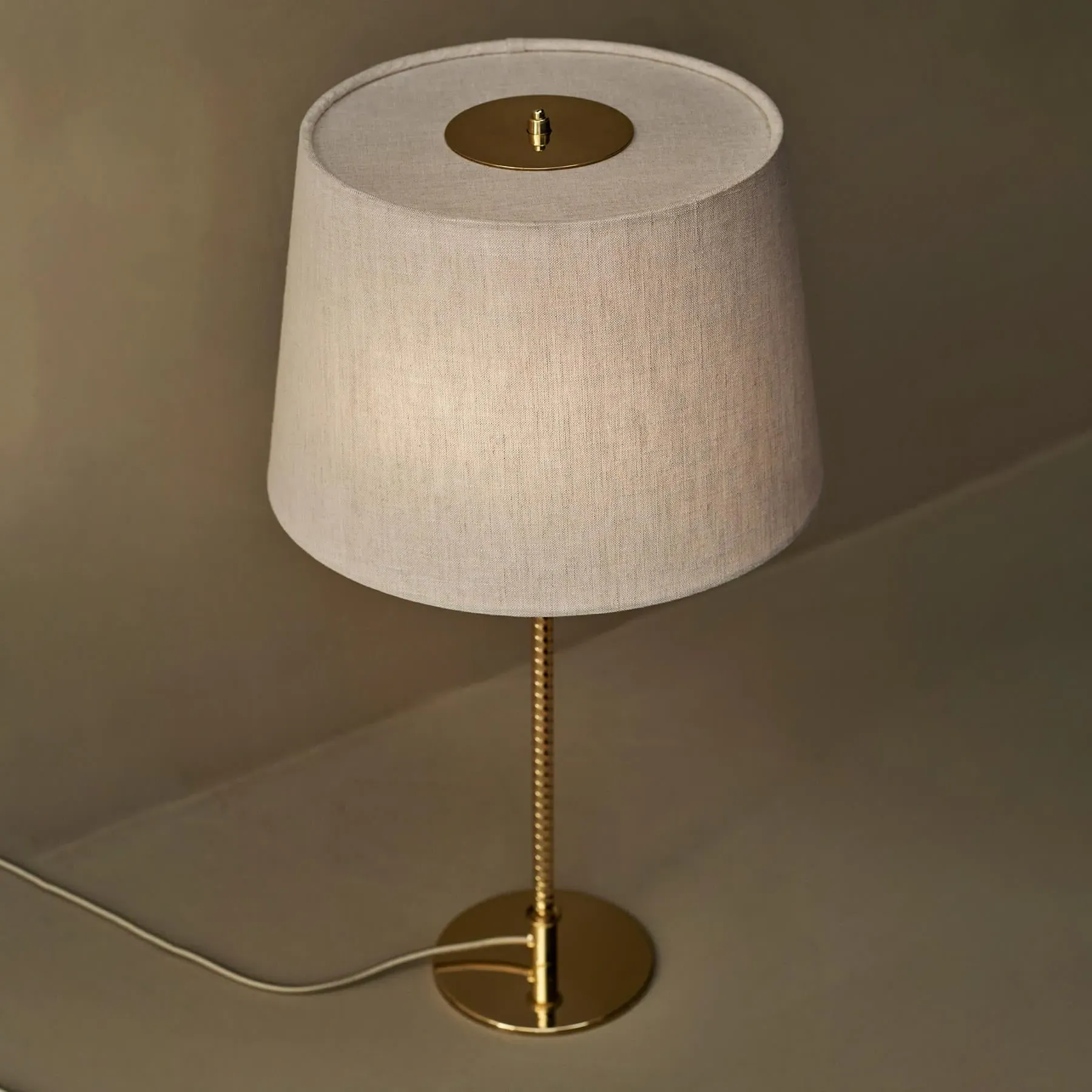 Table Lamp with Pleated Shade - Canvas