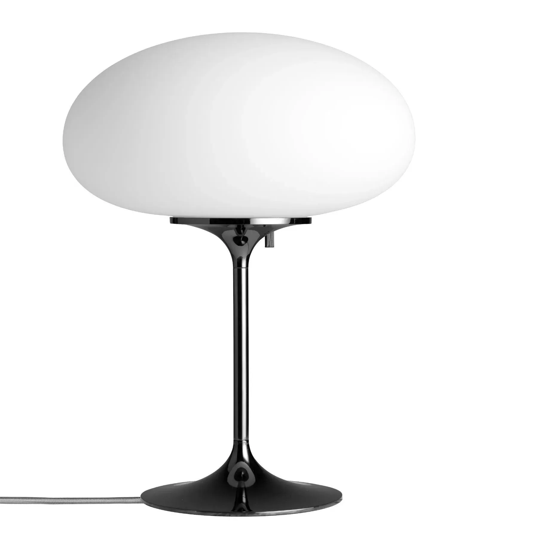 Table Lamp with Rotary Dimmer - Black Red, Glass