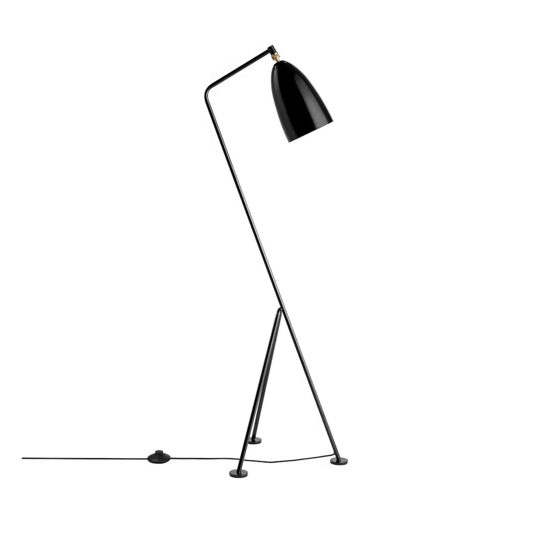 Tripod Floor Lamp with Adjustable Shade - Black image