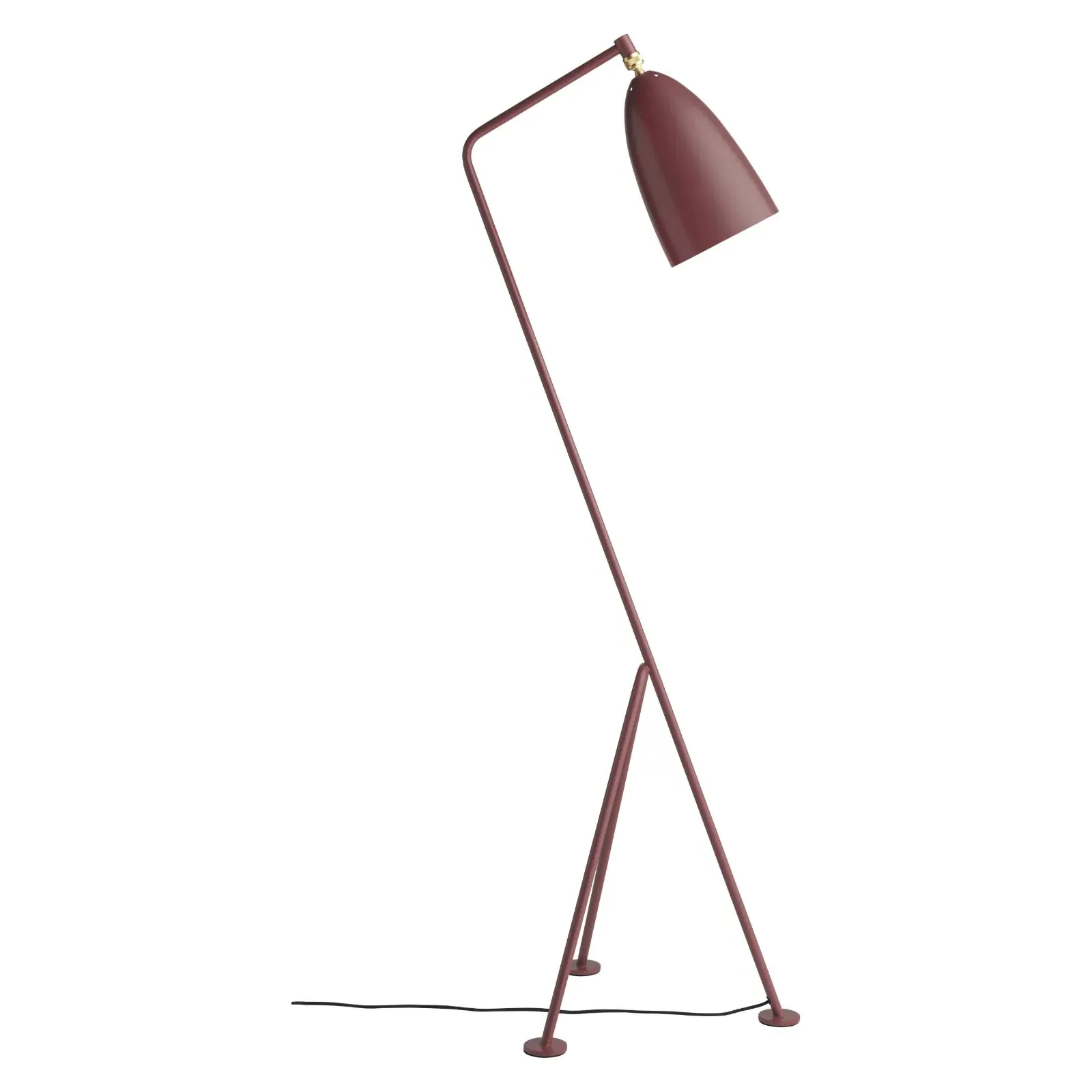 Tripod Floor Lamp with Adjustable Shade - Red