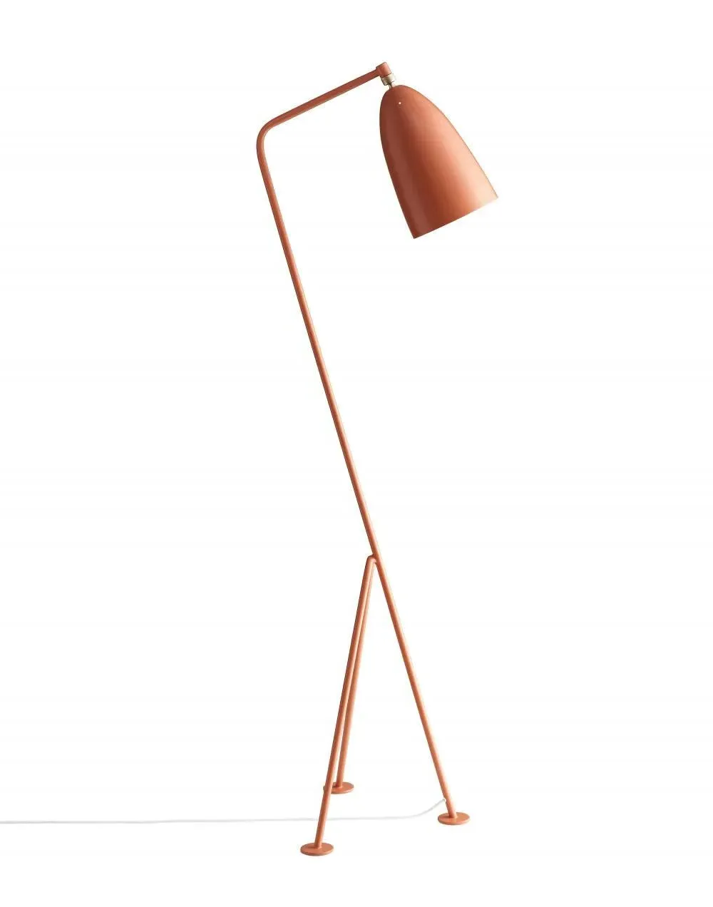 Tripod Floor Lamp with Adjustable Shade - Red