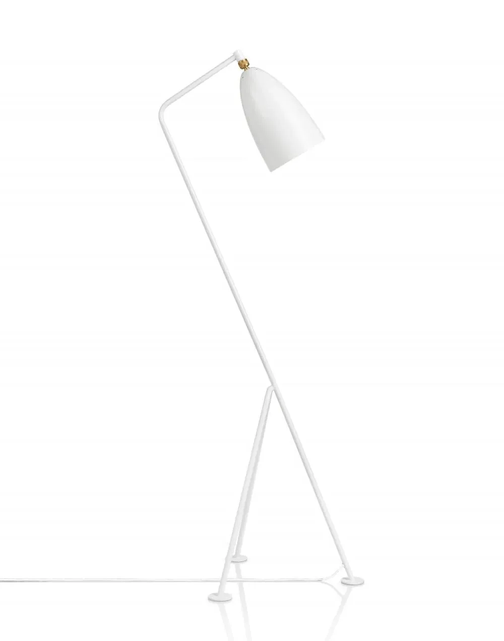 Tripod Floor Lamp with Adjustable Shade - White